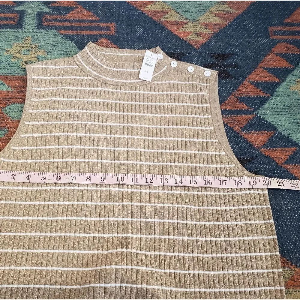 Talbots NWT Sparkly Striped Top - Picture 11 of 14